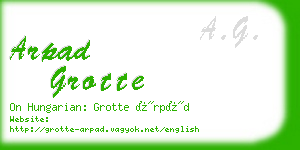 arpad grotte business card